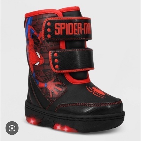 Spiderman Light Up Winter Boots Size 7 NEW! - Picture 1 of 3